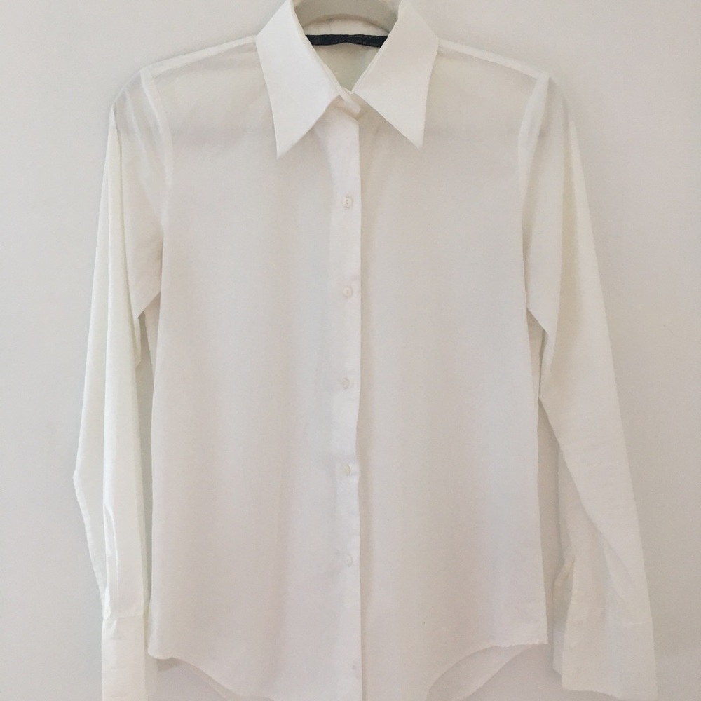 Zara Woman White Tailored Shirt, Size M